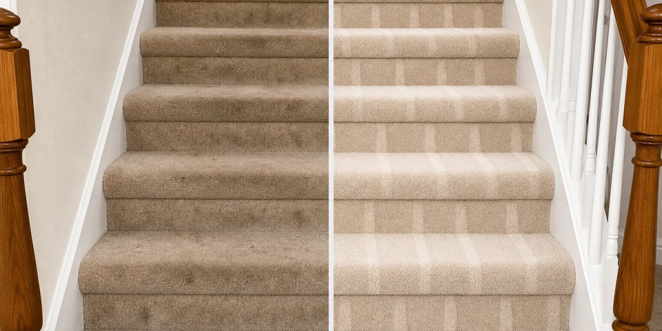Carpet cleaning before and after
